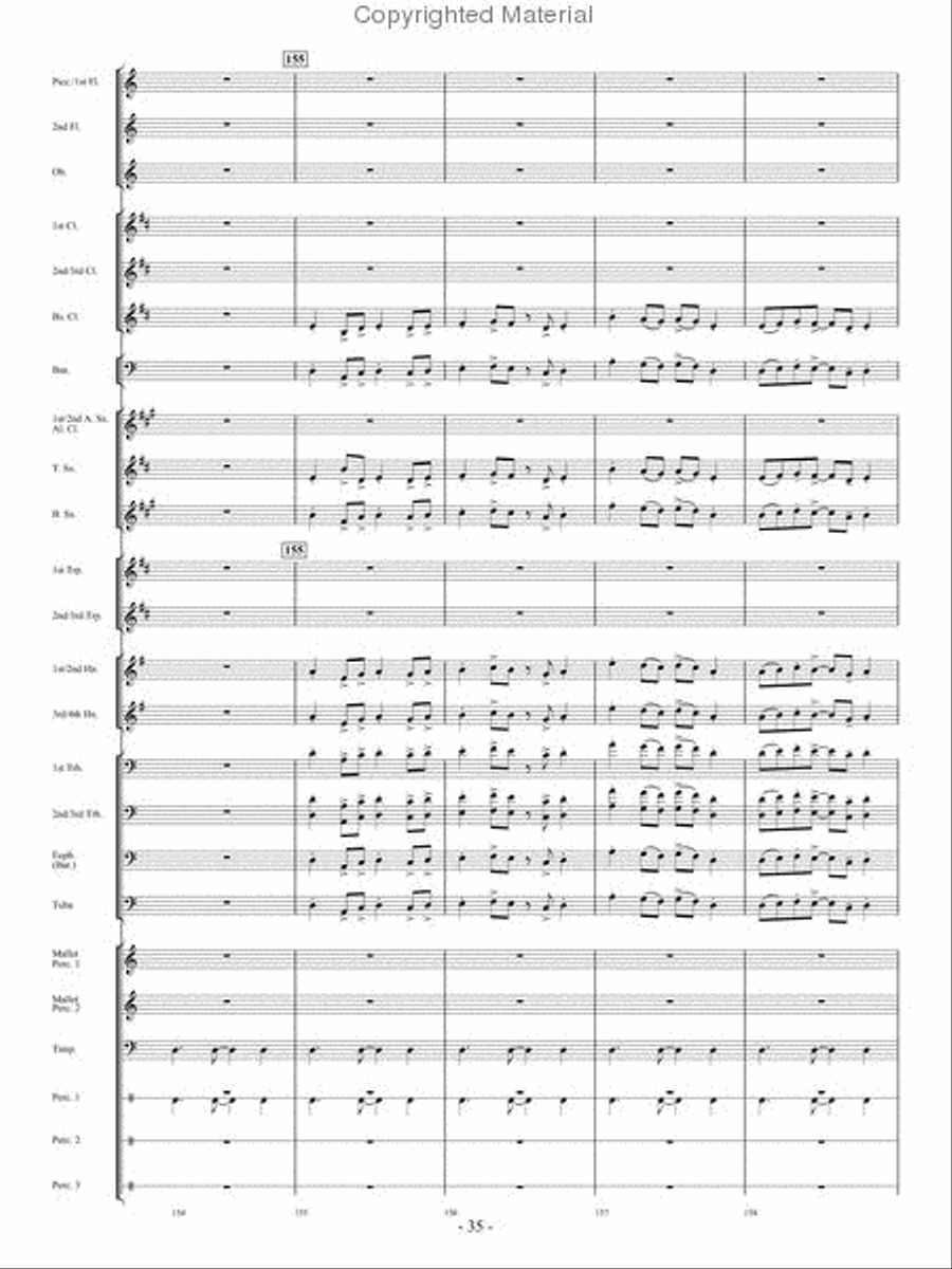 In Pursuit of Troy Concert Band - Sheet Music page 33