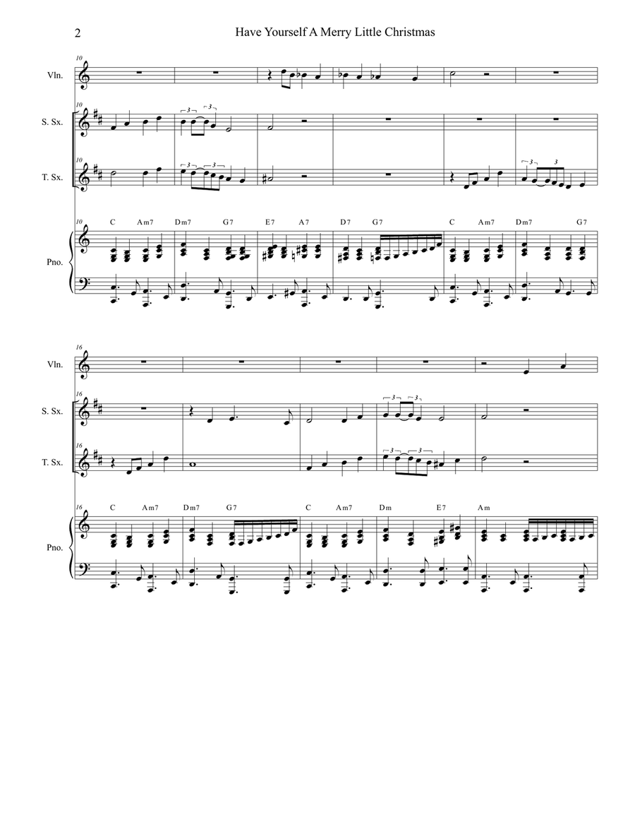 Have Yourself A Merry Little Christmas from MEET ME IN ST. LOUIS Have Yourself A Merry Little Christmas from MEET ME IN ST. LOUIS Woodwind Duet scores gallery preview page 2