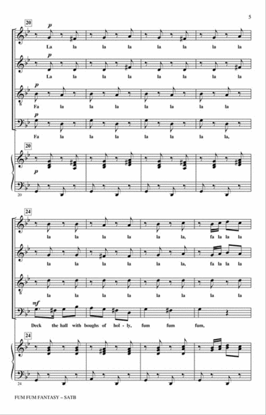 Fum Fum Fantasy 4-Part scores gallery preview page 2