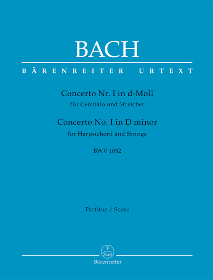 Book cover for Concerto for Harpsichord and Strings Nr. 1 D minor BWV 1052