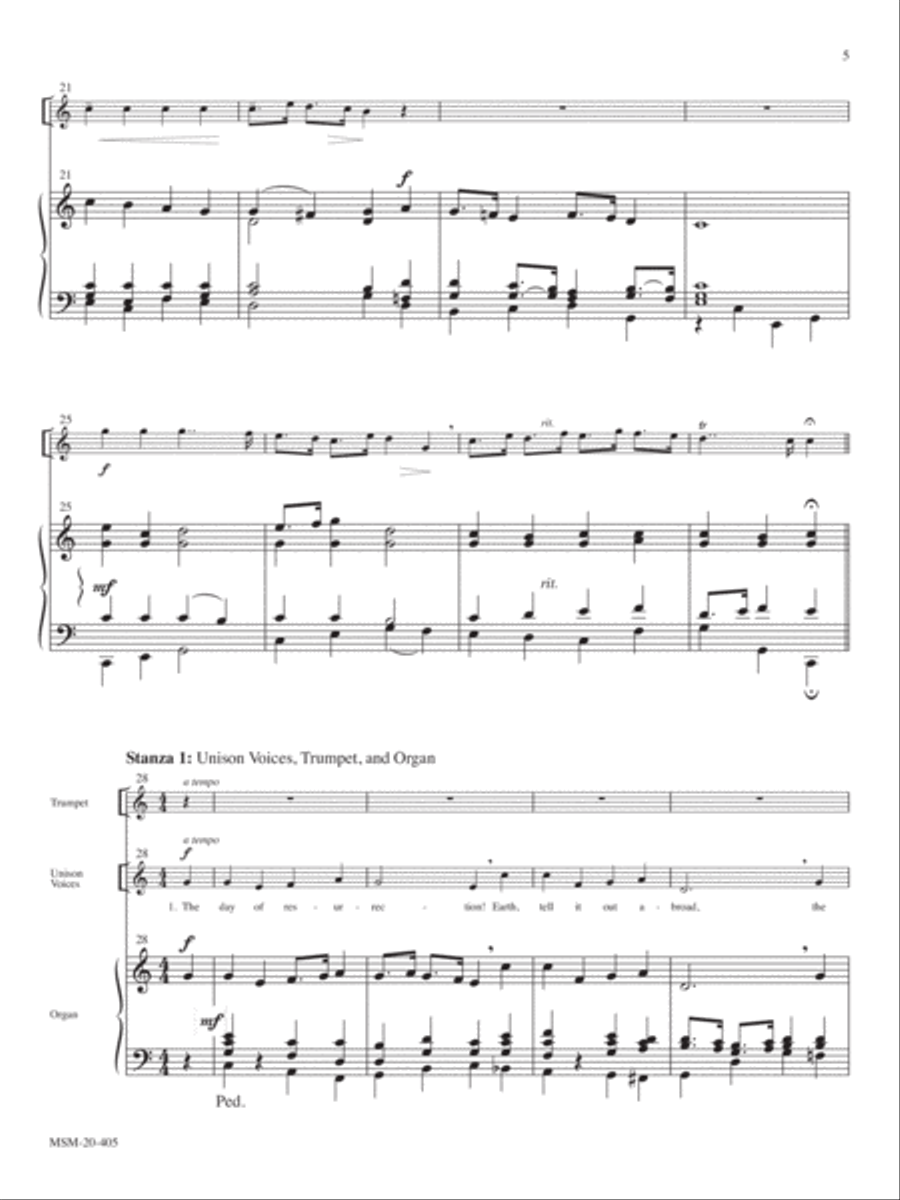 The Day of Resurrection Choir scores gallery preview page 3