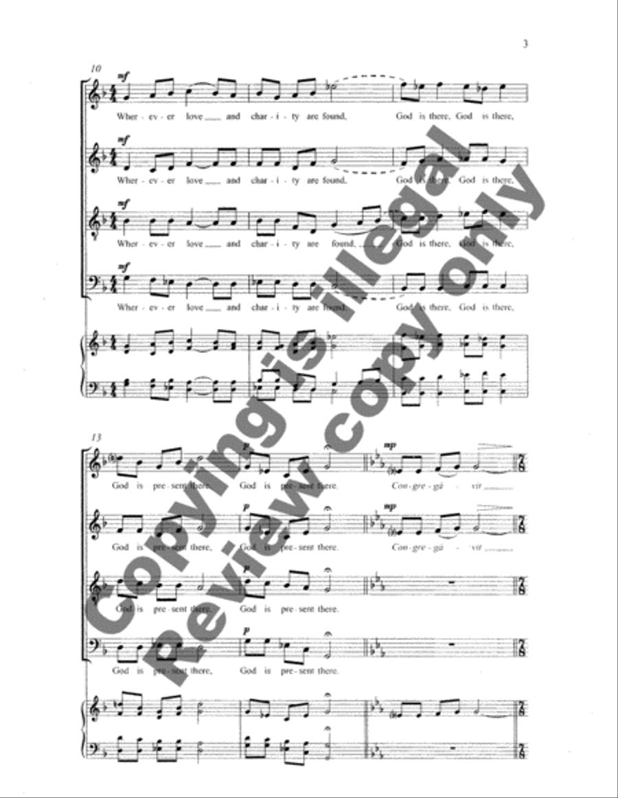 Ubi Caritas Ubi Caritas 4-Part scores gallery preview page 23