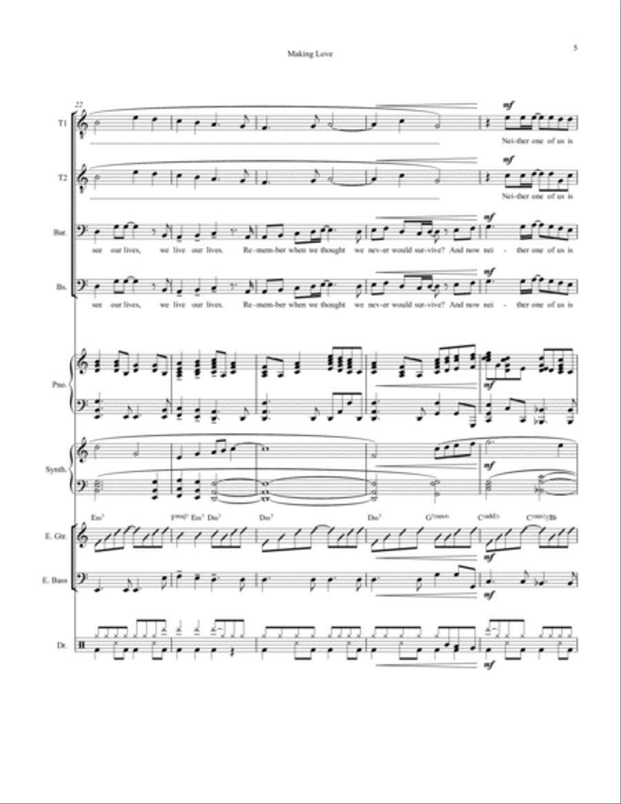 Making Love Small Ensemble scores gallery preview page 5