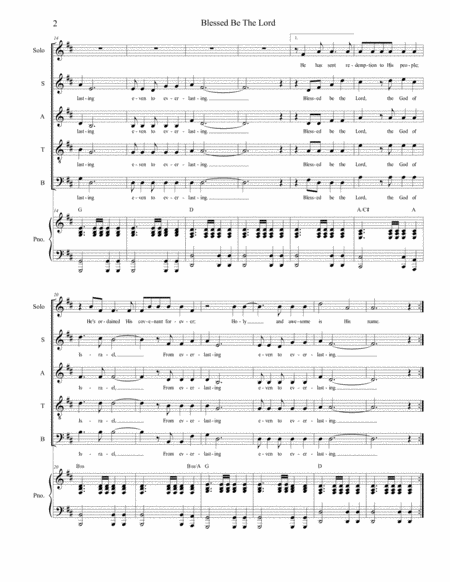 Blessed Be The Lord (Psalm 106) (Vocal solo with SATB) image number null
