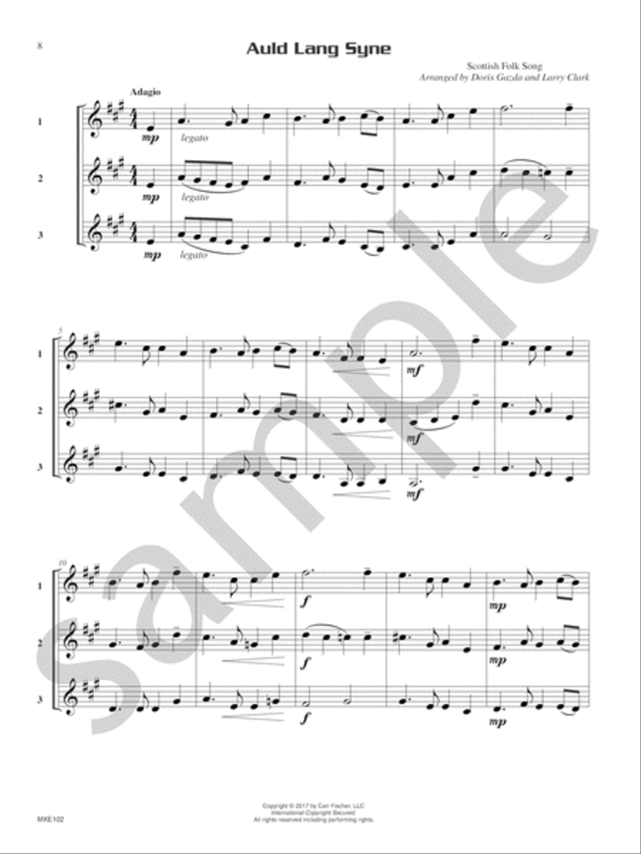 Compatible Trios for Christmas Clarinet scores gallery preview page 7
