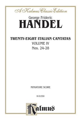 Book cover for 28 Italian Cantatas with Instruments, Nos. 24-28 (Mostly for Soprano), Volume 4