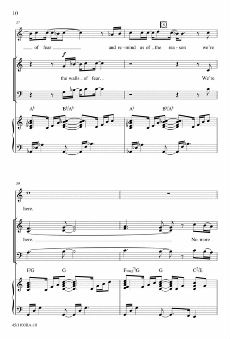 No More Walls (Digital Download) Choir scores gallery preview page 10