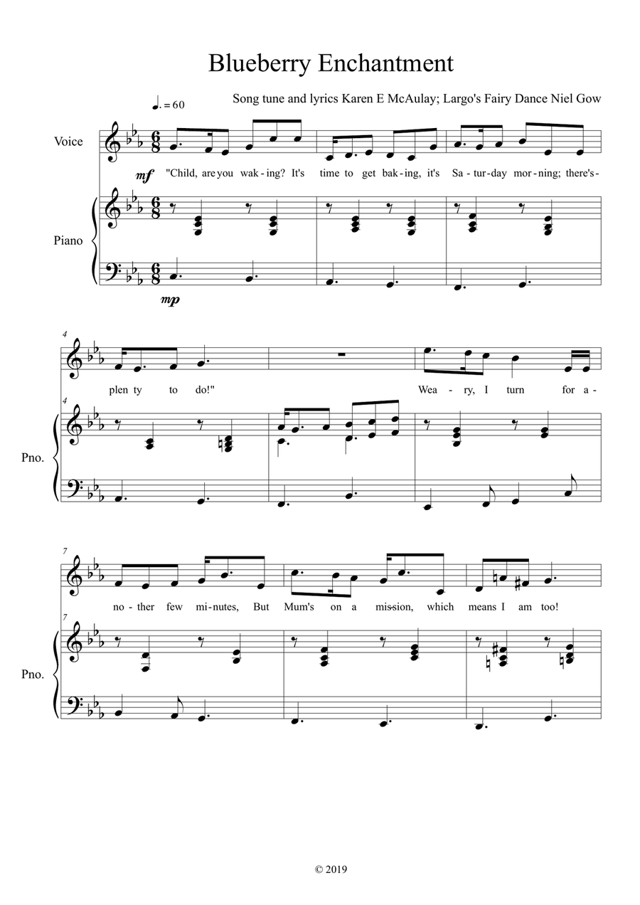 Blueberry Enchantment: song Voice Solo scores gallery preview page 1