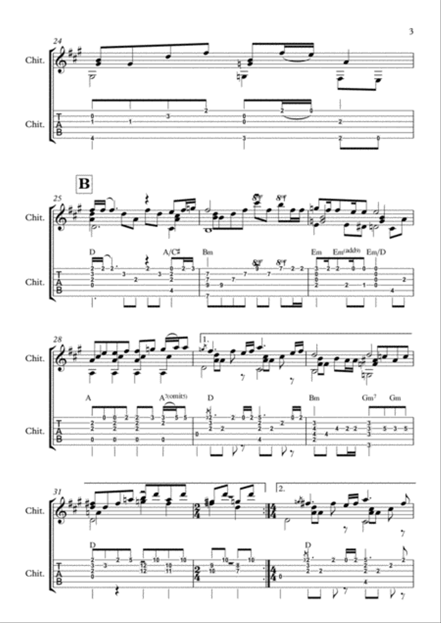 Bohemian Rhapsody Guitar Tablature scores gallery preview page 3