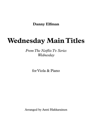 Book cover for Wednesday Main Titles