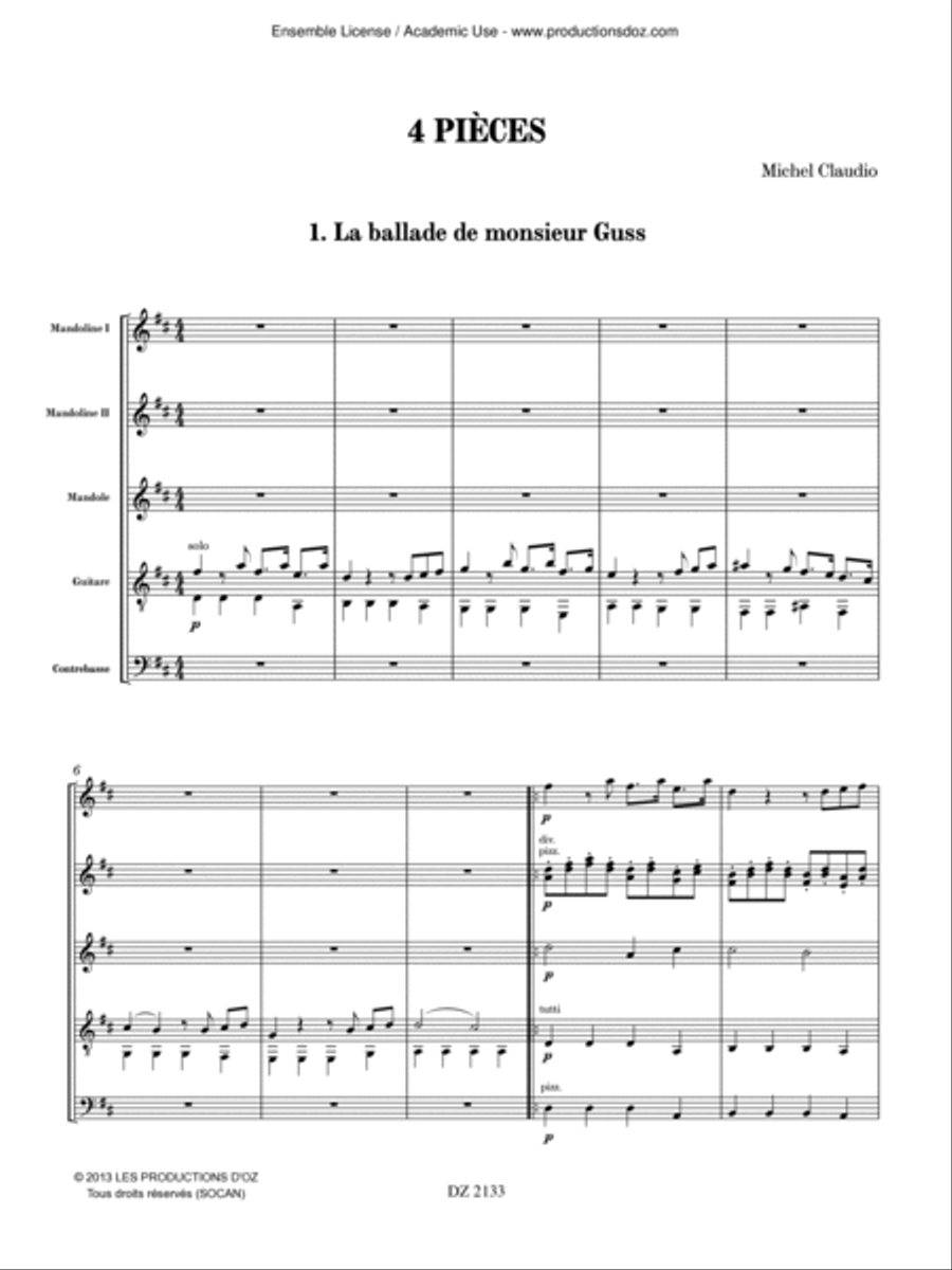 4 pièces Orchestra scores gallery preview page 3