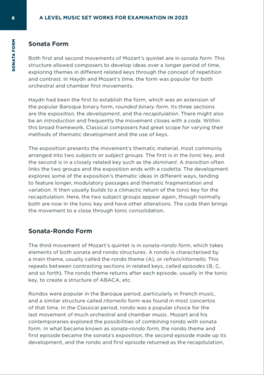 OCR A Level Set Works Supplement 2023 Collection / Songbook scores gallery preview page 6