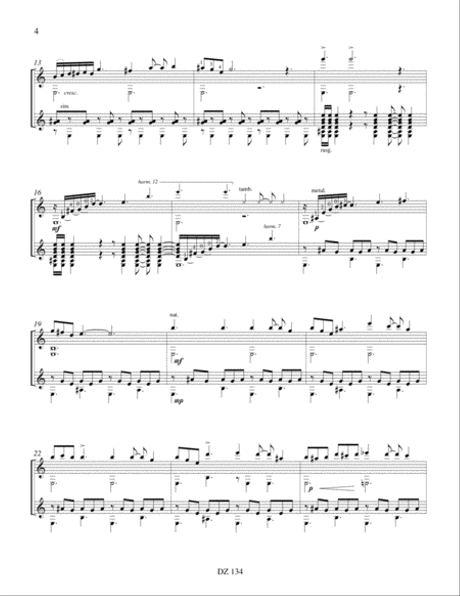 Lune pourpre Classical Guitar scores gallery preview page 4