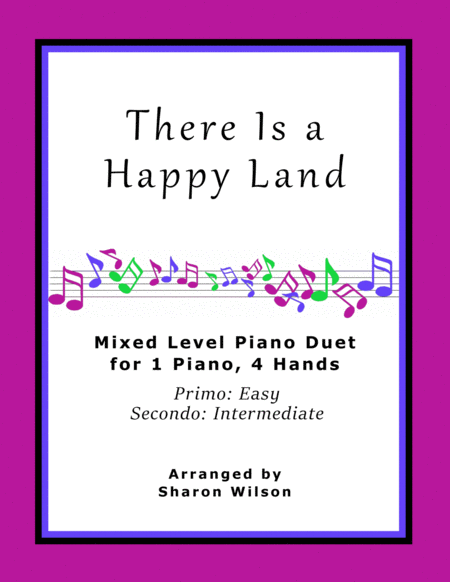 There Is a Happy Land (Easy Piano Duet; 1 Piano, 4-Hands) image number null