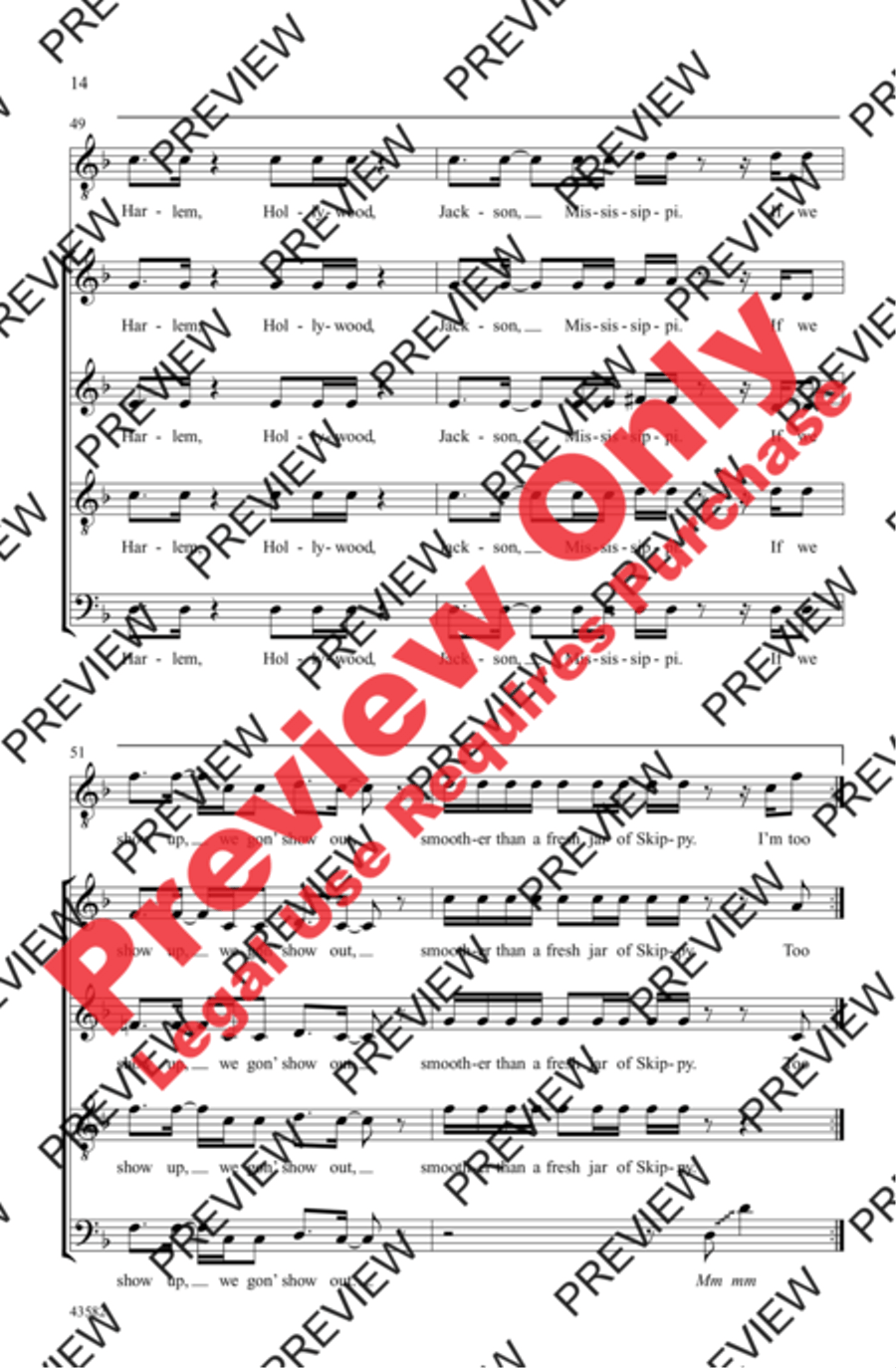 Uptown Funk 4-Part scores gallery preview page 14