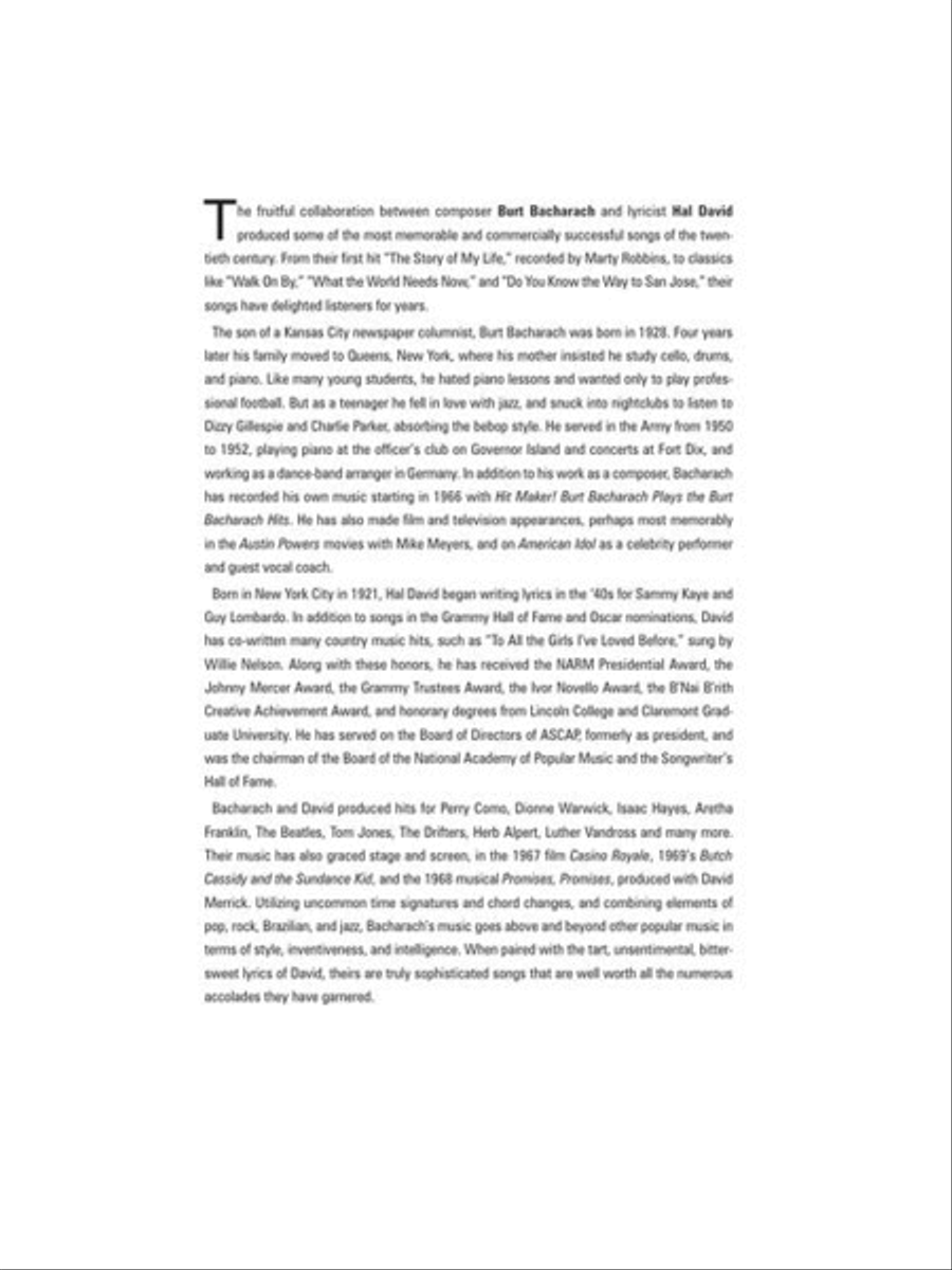 Play the Music of Burt Bacharach Tenor Saxophone scores gallery preview page 4