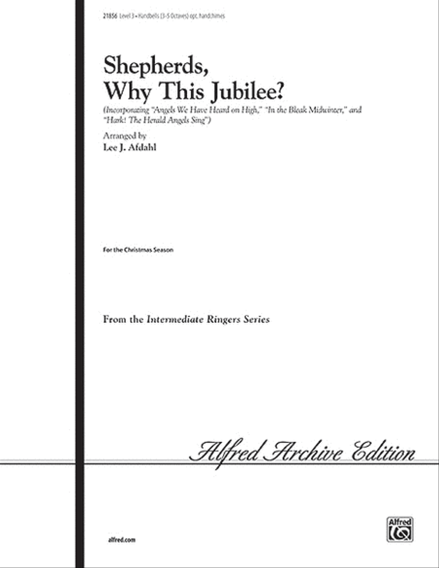 Shepherds, Why This Jubilee? Handbell Choir scores gallery preview page 1