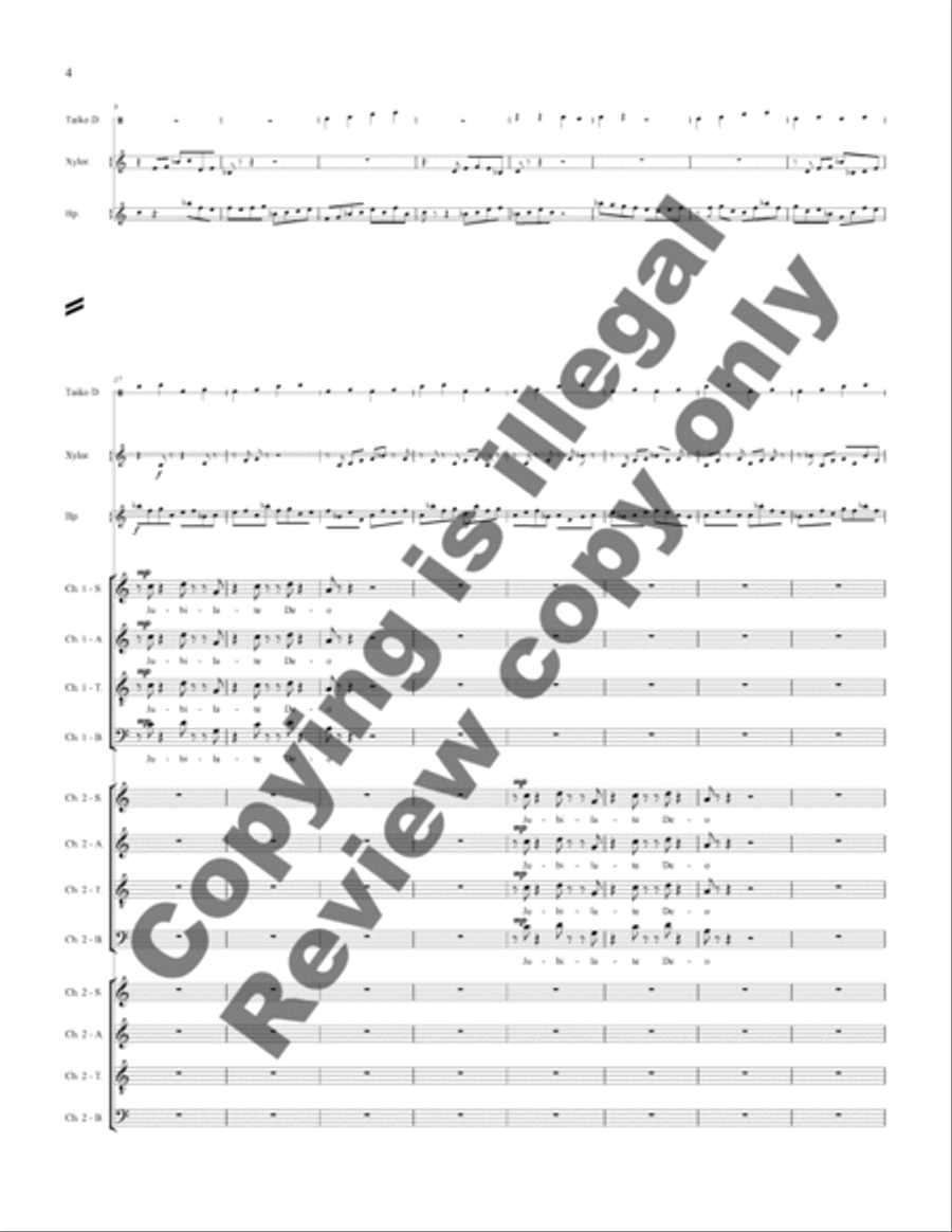 Jubilate Deo (Full Score) Choir scores gallery preview page 9