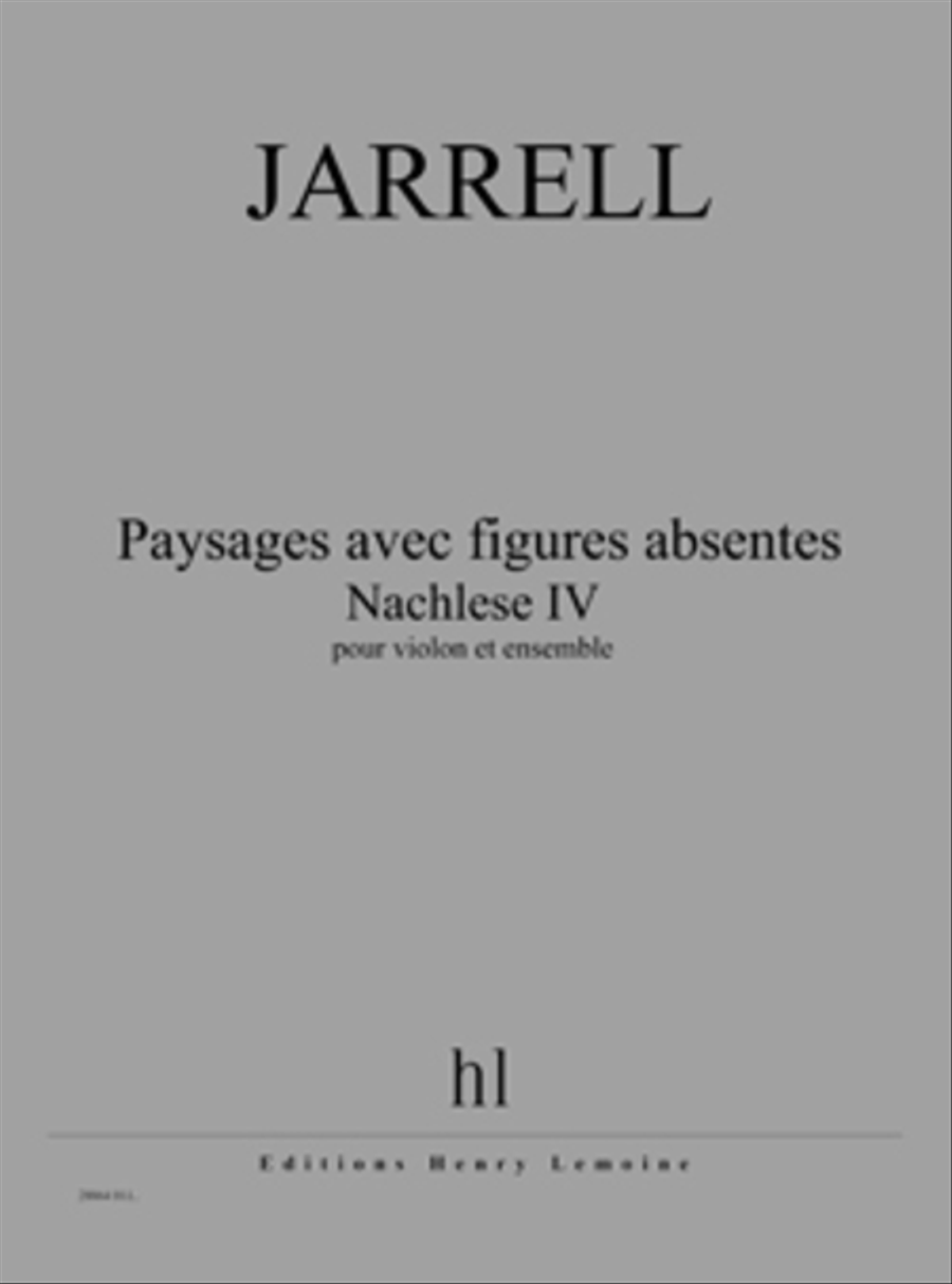 Paysages avec figures absentes - Nachlese IV Violin scores gallery preview page 1