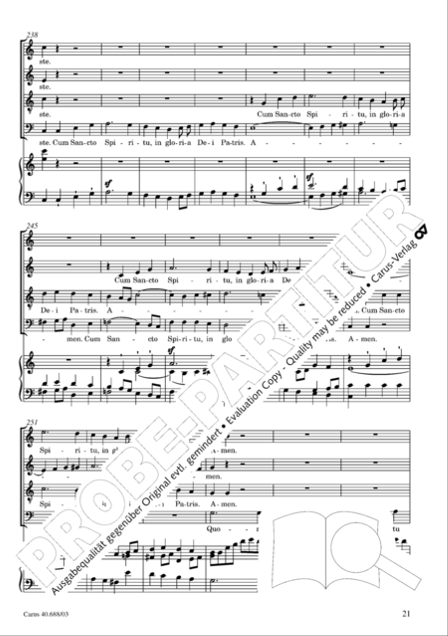 Mass in C Major 4-Part scores gallery preview page 22