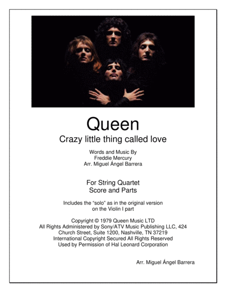 Crazy Little Thing Called Love, Queen, String Quartet image number null