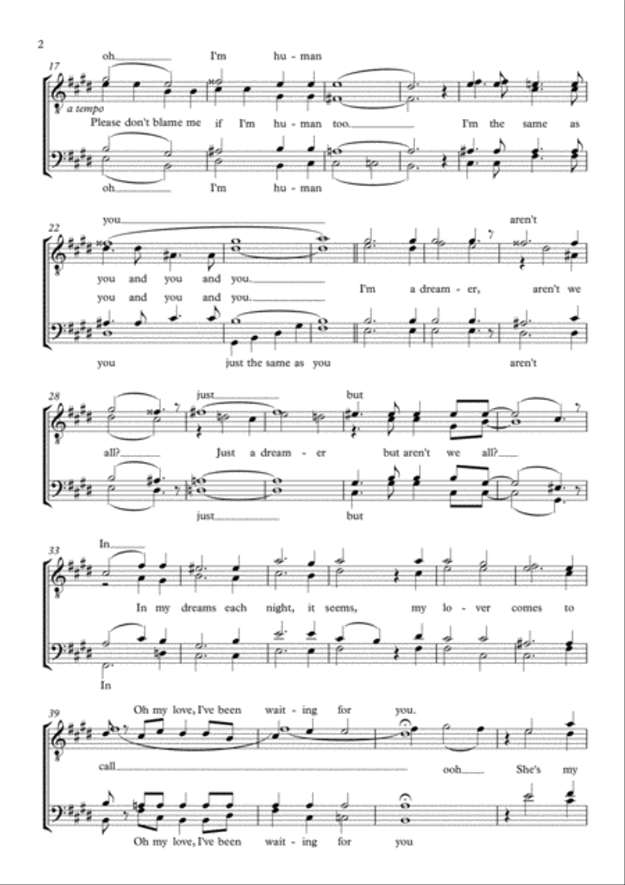 I'm A Dreamer Aren't We All TTBB scores gallery preview page 2