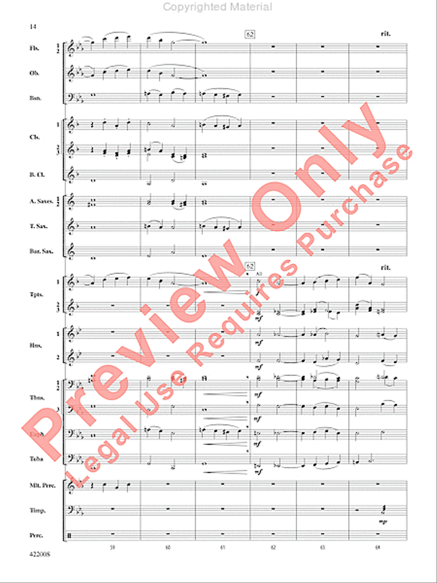 Colonial Song Concert Band scores gallery preview page 13