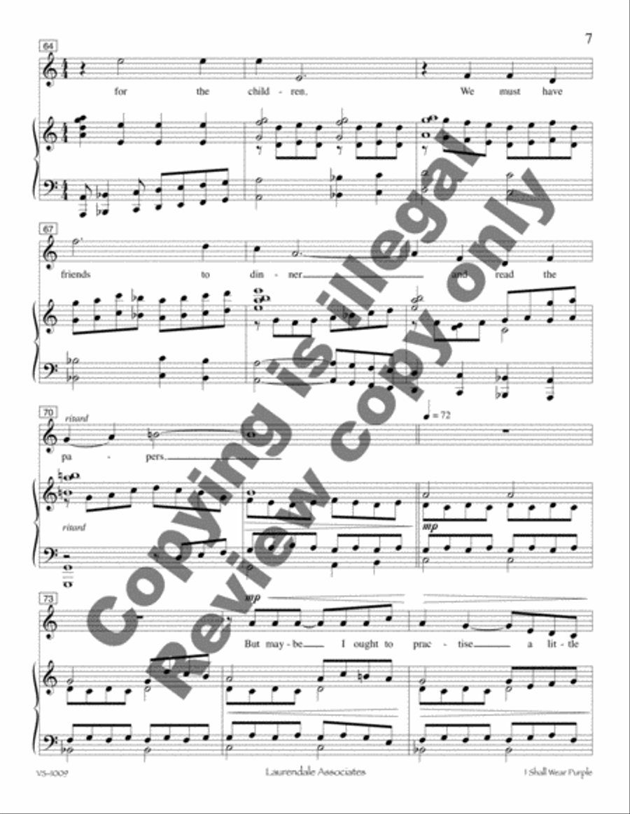 I Shall Wear Purple I Shall Wear Purple Medium Voice scores gallery preview page 7