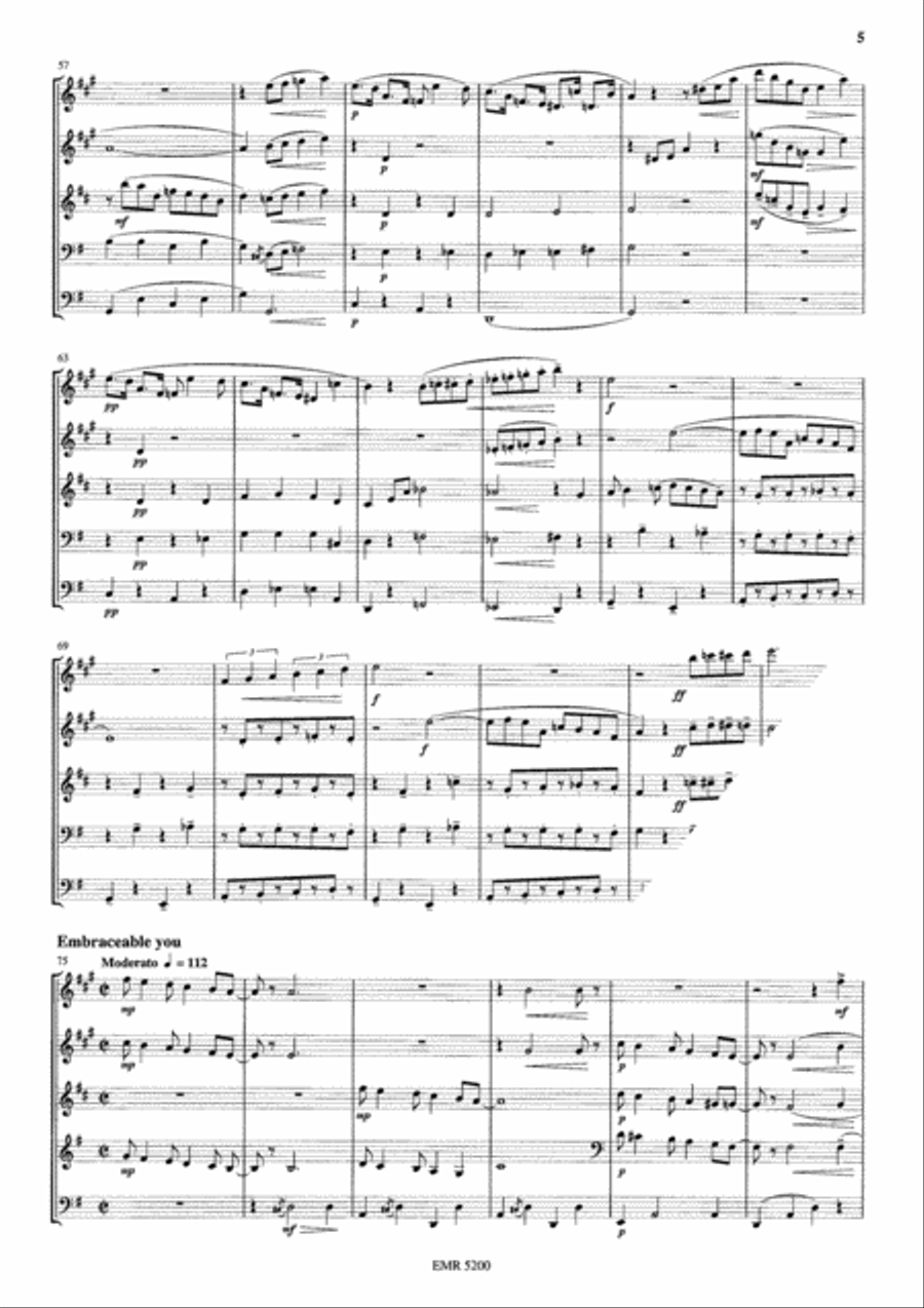 6 Songs Brass Quintet scores gallery preview page 6