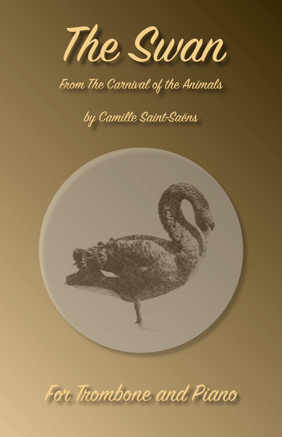 The Swan, (Le Cygne), by Saint-Saens, for Trombone and Piano Piano scores gallery preview page 1
