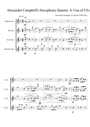 Alexander Campbell's Saxophone Quartet, 4th movement, Una of Ulva