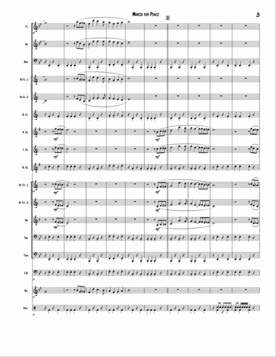 March for Peace Concert Band scores gallery preview page 5