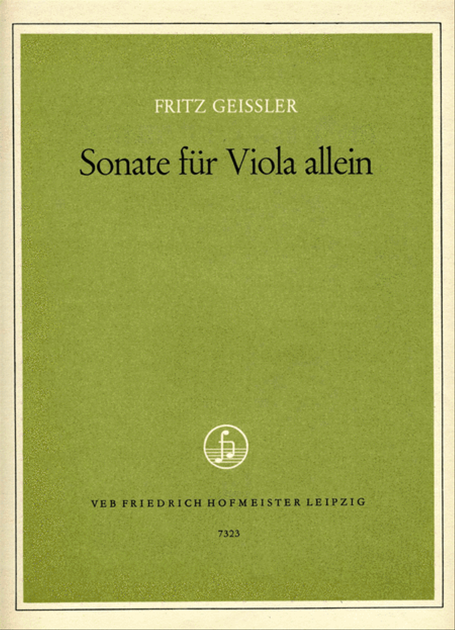 Sonate für Viola allein Viola Solo scores gallery preview page 1