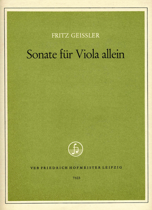 Book cover for Sonate fur Viola allein