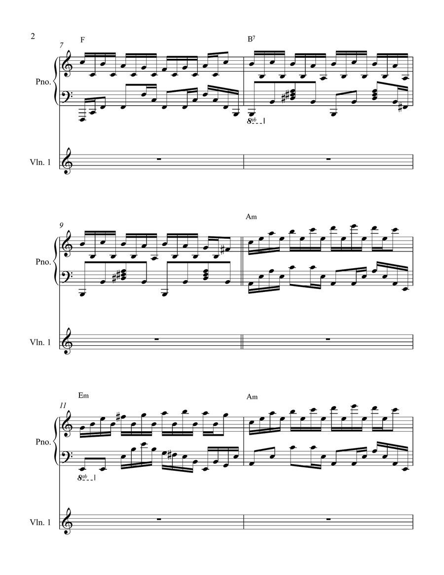 Turbulence( Violin & Piano) Violin Solo scores gallery preview page 3