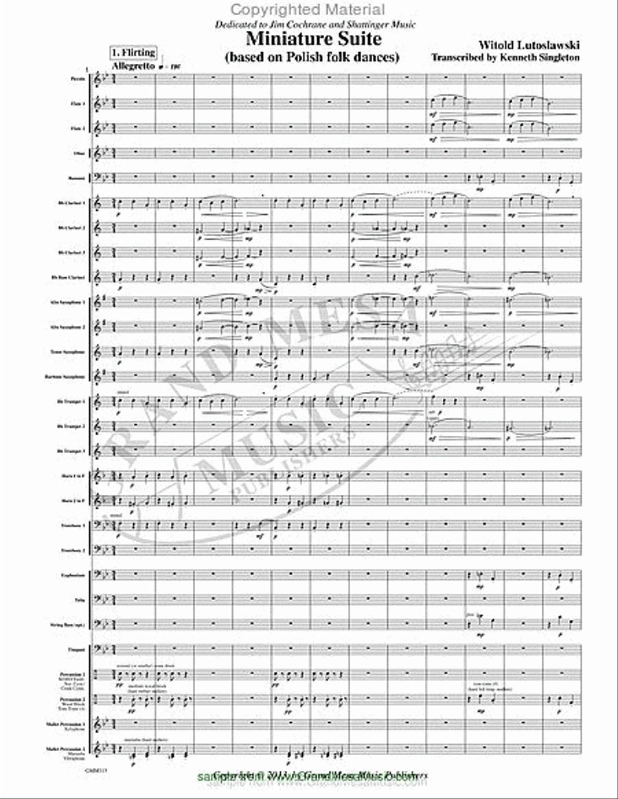 Miniature Suite Concert Band scores gallery preview page 2
