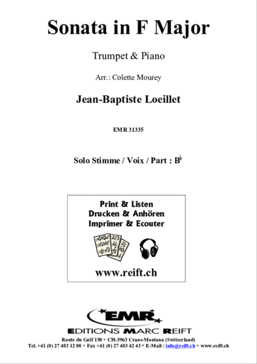 Sonata in F Major Trumpet Solo scores gallery preview page 2