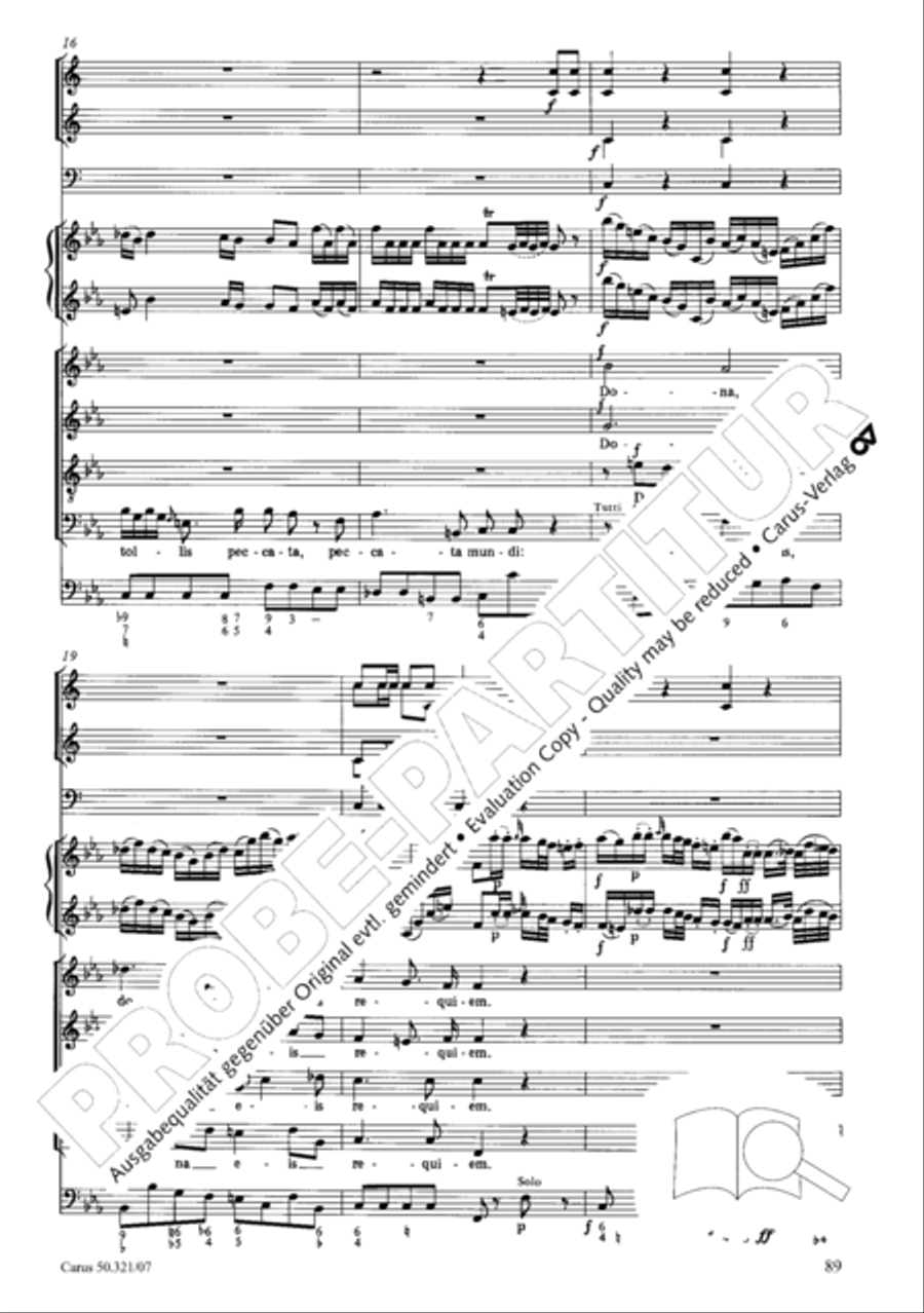 Requiem in C minor 4-Part scores gallery preview page 96