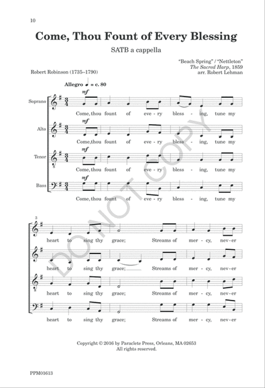 Nine American Folk Hymns 4-Part scores gallery preview page 13