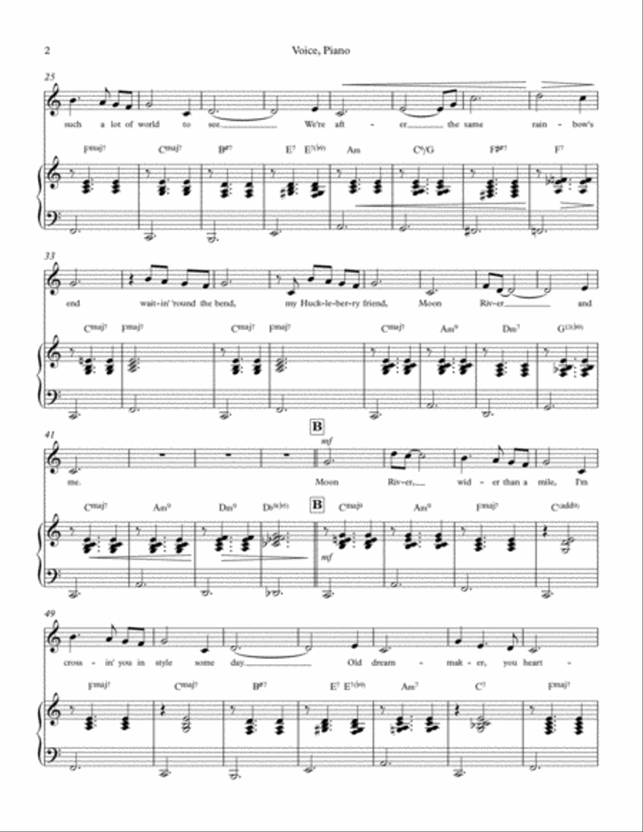 Moon River Voice scores gallery preview page 6