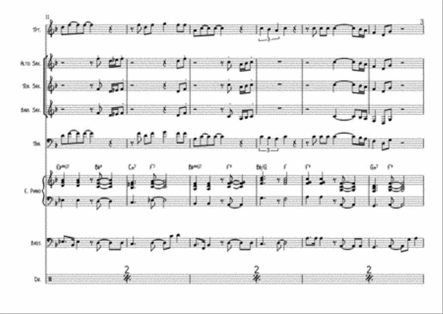Deely Stan Horns Deely Stan Horns Large Ensemble scores gallery preview page 3