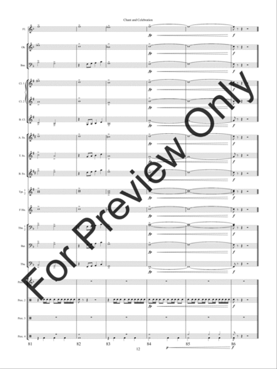 Chant and Celebration Concert Band scores gallery preview page 15
