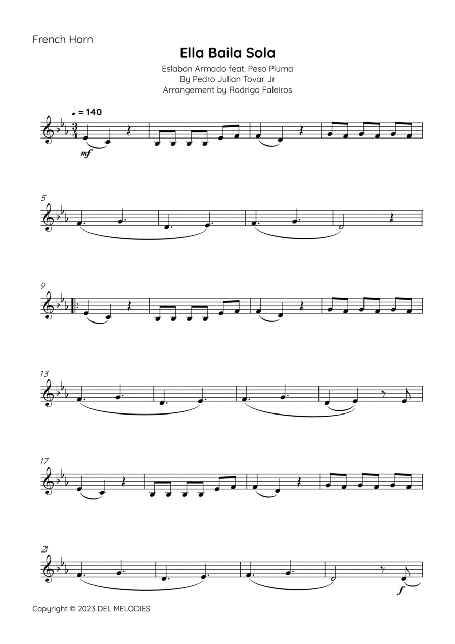 Ella Baila Sola Horn Solo scores gallery preview page 1
