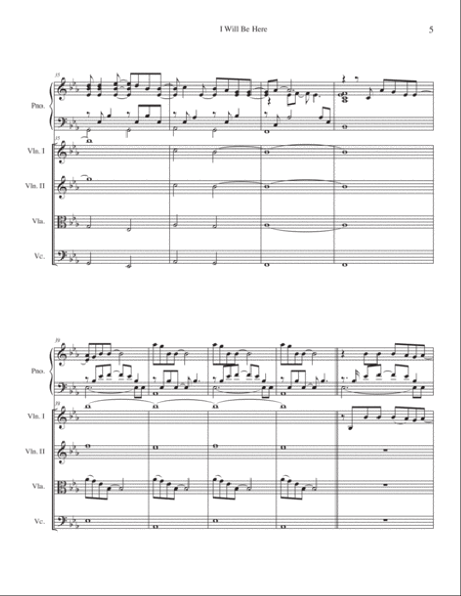 I Will Be Here Small Ensemble scores gallery preview page 6