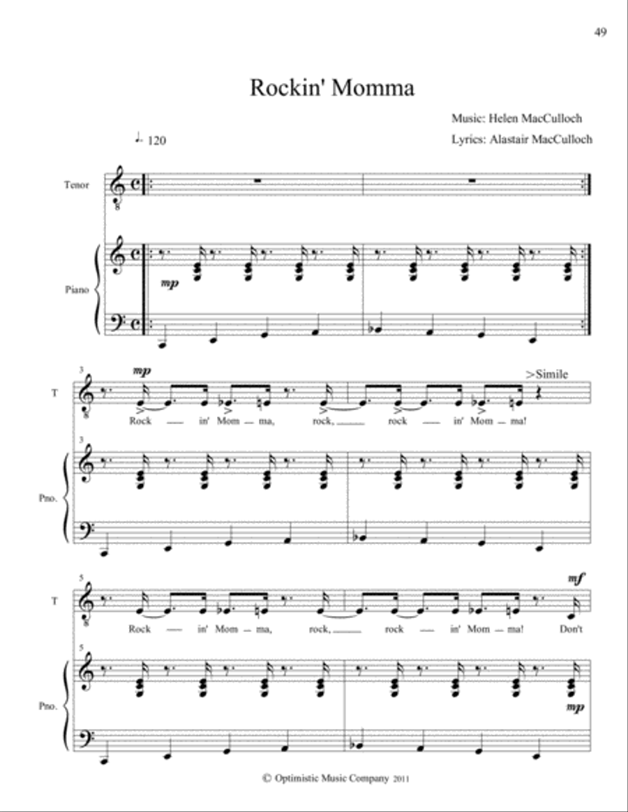 Rockin' Momma Voice scores gallery preview page 1