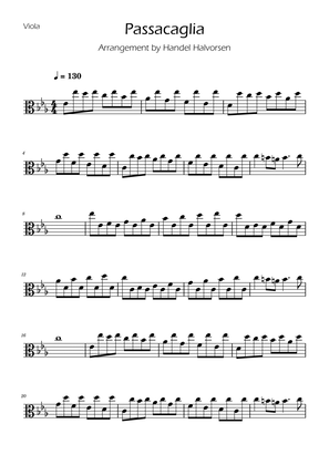 Passacaglia - Handel/Halvorsen - Viola Solo
