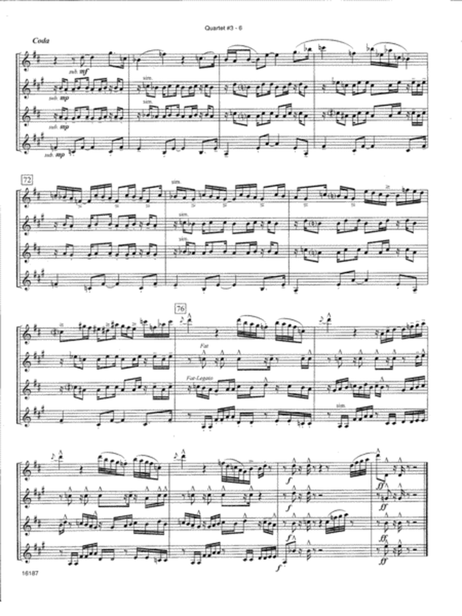 Quartet #3 - Full Score