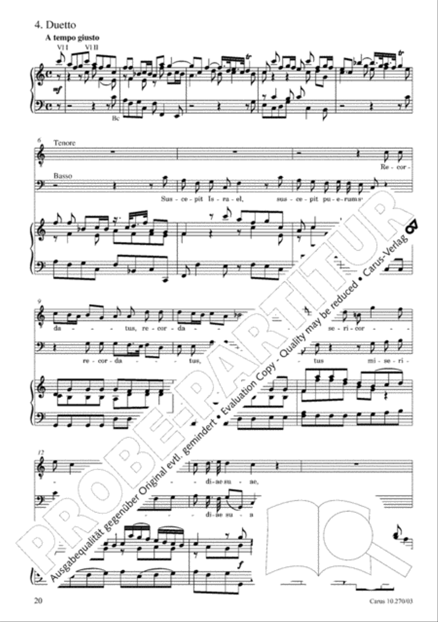 Magnificat in B flat major 4-Part scores gallery preview page 21