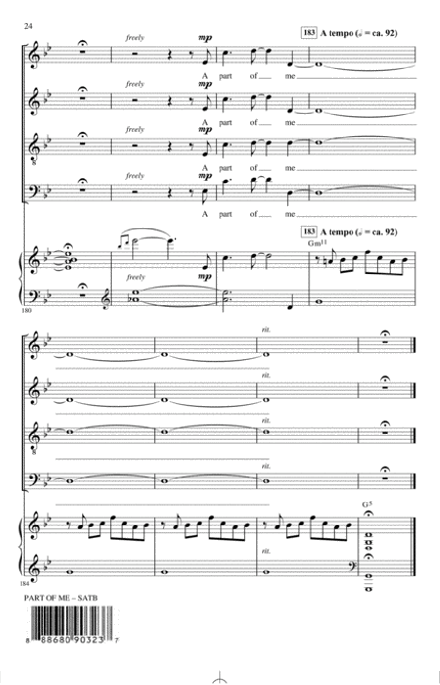 Part Of Me (from Dear Evan Hansen) (arr. Roger Emerson) 4-Part scores gallery preview page 23