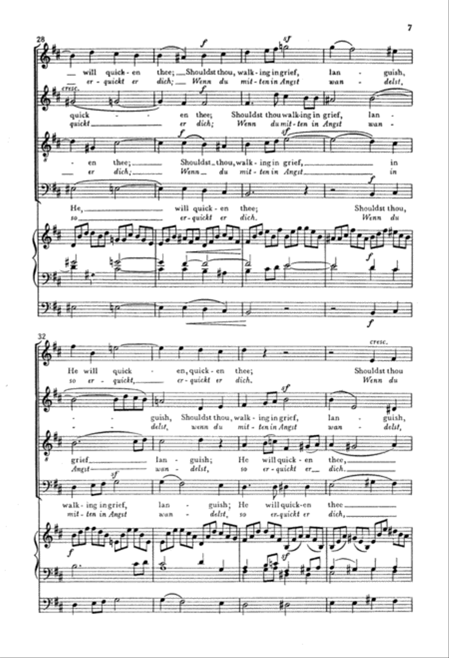 Elijah: He Watching over Israel (Siehe der Hueter Israels) 4-Part scores gallery preview page 6